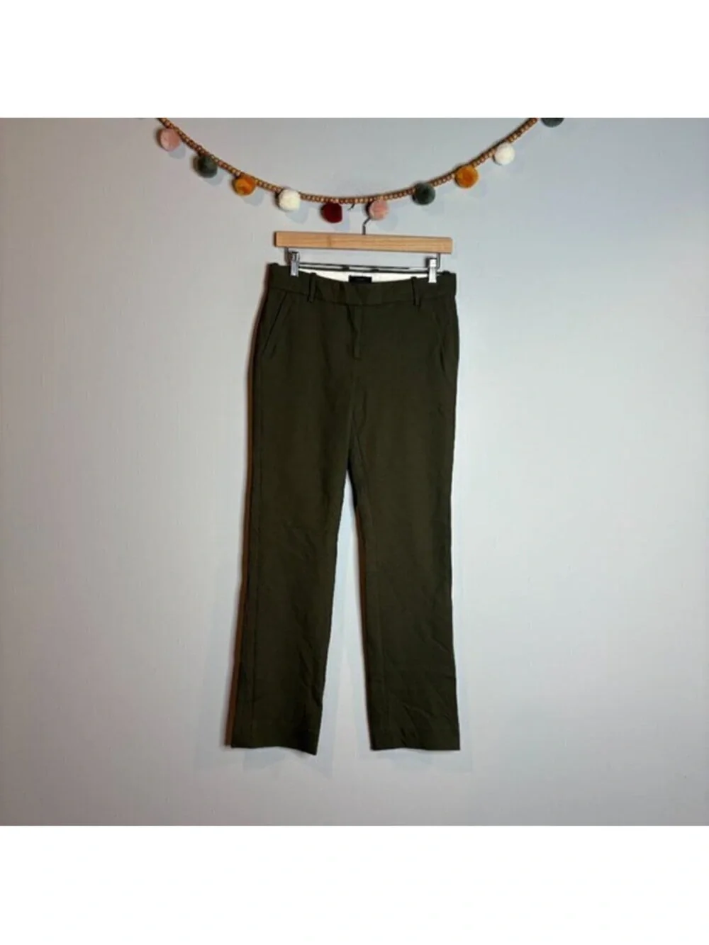 🔆 J. Crew dark green wool blend Campbell Trousers